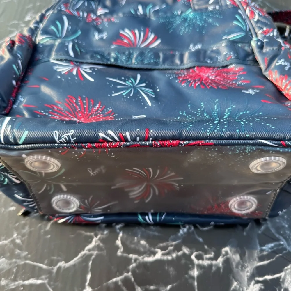Lug Fireworks Mini Puddle Jumper Crossbody Bag Quilted Travel Luggage Carry On - Picture 4 of 10